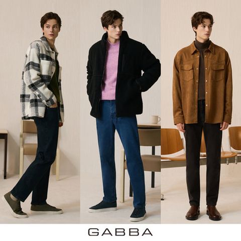 [최저가][GABBA] 가바 남성 더블 웜기모 데님 팬츠 3종
