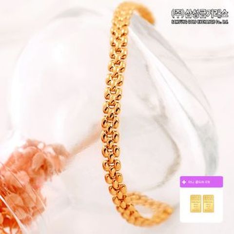 (방송에서만)(주)삼성금거래소 24K 순금 팔찌 5.1g (남여공용)+골드바 2개