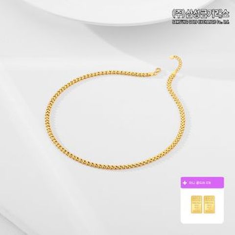 (방송에서만)(주)삼성금거래소 24K 순금 목걸이 11.5g (남녀공용)+골드바 2개