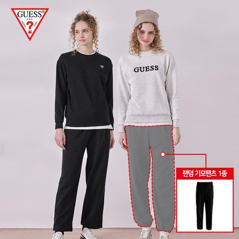 [롯데카드5%할인]게스(GUESS) 블랙에디션 기모 셋업 4종(여성)