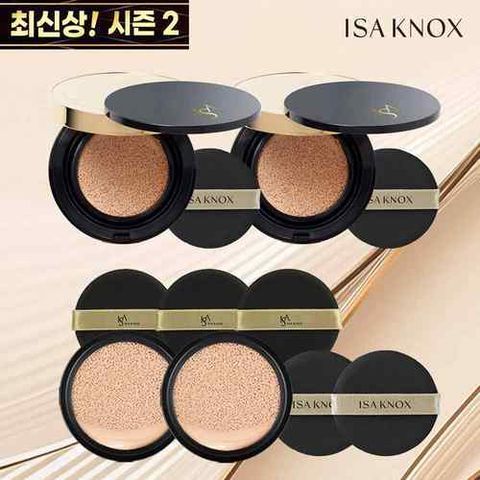 [엘지생활건강] +최신상!이자녹스 듀얼 기미 커버쿠션 기획 특가 패키지(본품*2+리필*2+추가 퍼프*3)