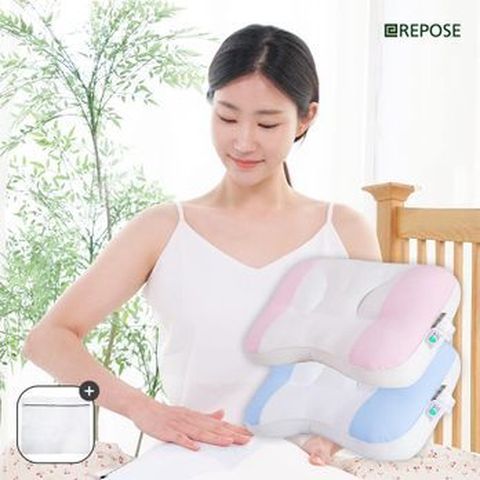 리포즈 오방 옆잠 입체 베개 2개set+세탁망