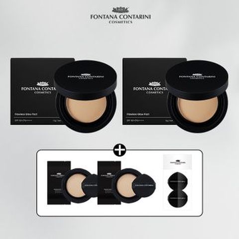 (나수진패키지)폰타나 팩트 본품X2+리필X2+퍼프X2+(상품평시)폰타나에코백