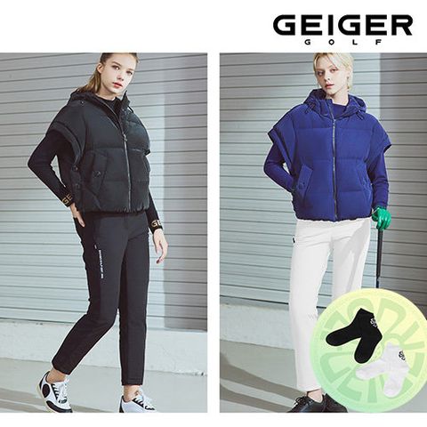 [방송에서만 이조건][가이거골프] 패딩팬츠 2종+양말 2족