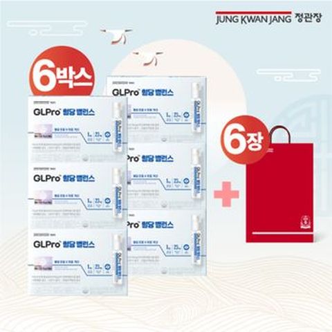 (일)정관장 GLPro 지엘프로 혈당밸런스 5+1박스(총 6박스)+쇼핑백 6장
