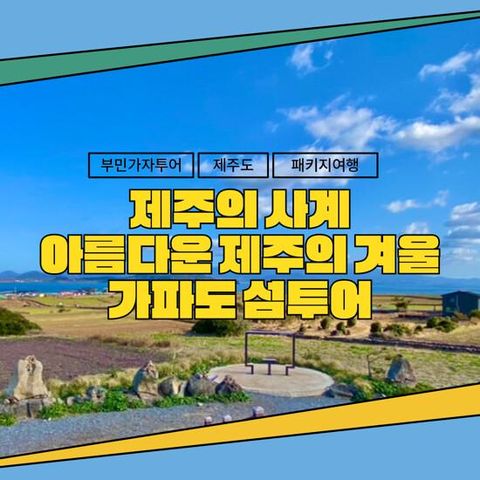 [부민가자투어] 제주도+비양도겨울 패키지 3박 4일