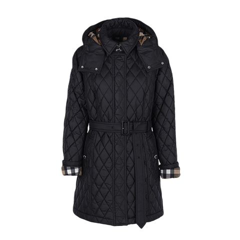 헤밍필드 퀼팅 벨티드 후드 자켓 (81191331)