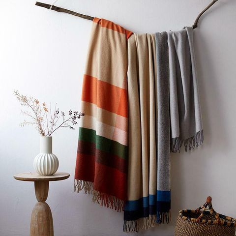 [카드 5%할인][울메이드/최종가]호주산100 메리노 울담요 2종 세트(대형+중형,브릭오렌지또는포시즌블루)