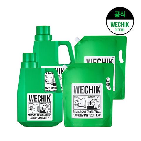 [섬유유연제 패키지] 소독 섬유유연제 2.3L 2개 +  리필 1.7L 2개