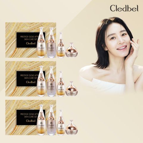 [카드 5%할인]끌레드벨 골드 콜라겐 기초 풀패키지 3세트 구성 (스킨토너3+로션3+세럼3+크림3)
