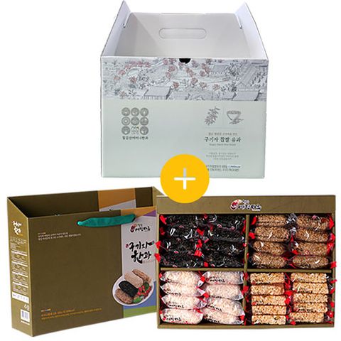 [칠갑산어머니한과]한과 선물 세트(어머니한과2호 550g+구기자 찹쌀유과 600g)