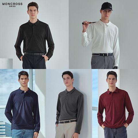 O 몽크로스 남성 기능성 양면 기모 카라 티셔츠 5종