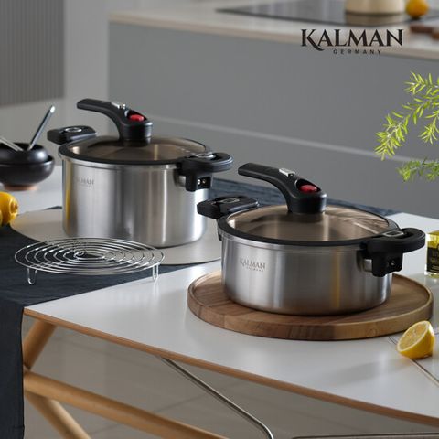 [방송에서만] 칼만 통3중 스텐 저압냄비 풀세트 (4리터+6리터)