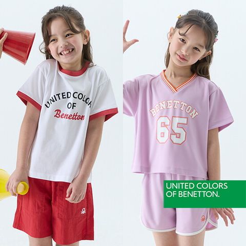 베네통 키즈 여아 썸머 셋업 4종(상의2종+하의2종)