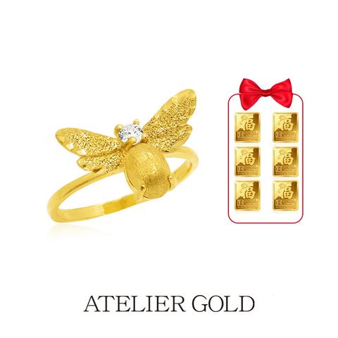 24K 순금 허니비 반지 + 24K 순금 복 골드 6종