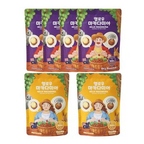 헬로우 마카다미아 드라이 4봉+바닐라 2봉(총 6봉)