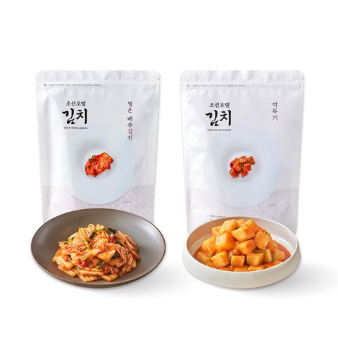 [조선호텔김치]썰은배추김치 1kg+깍두기 1kg / 총 2kg