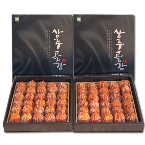 [상주곶감] 햇 곶감 2박스 선물세트 (총 2.4kg/38~60과) + 보자기