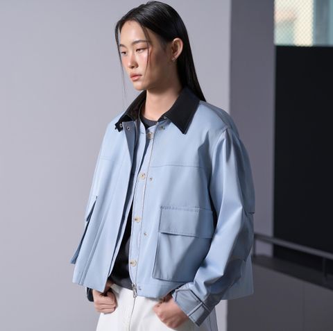 ○26SS FAUX레더 패치 보머 자켓(+퀼팅 베스트)