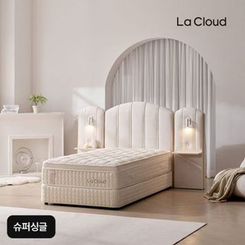SS사이즈 라클라우드 호텔식 침대 풀패키지(프레임+매트리스+사이드패널+베개+침구세트+매트리스커버+초음파 가습기)