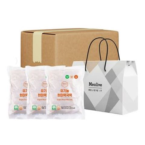밀리브 유기농 현미 떡국떡 3입 선물세트(500gX3)