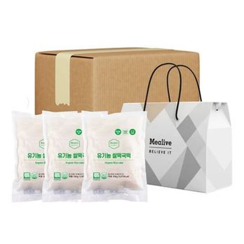 밀리브 유기농 백미 떡국떡 3입 선물세트(500gX3)