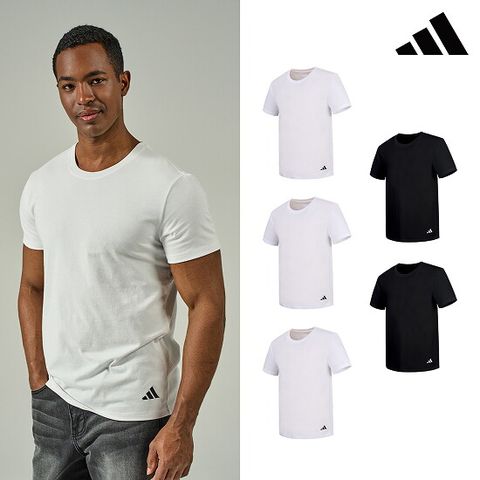 아디다스 adidas 에센셜 티셔츠 5종 (화이트3종+블랙2종)