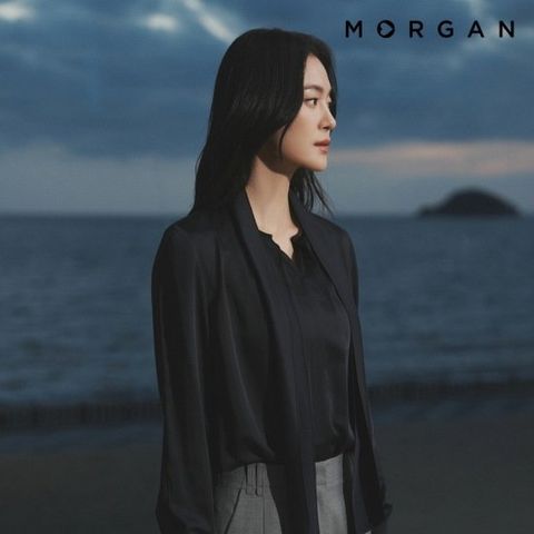 모르간 26SS 실크 스카프 블라우스 (프리미엄)