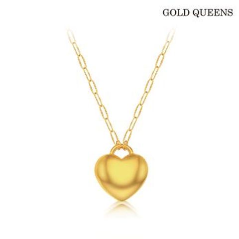 골드퀸즈 24k 순금 럭키하트 클립목걸이 2.3g