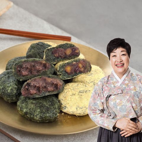 한복선 제주쑥 찹쌀떡 총 50개 (견과 찹쌀떡 25개+밥알 찹쌀떡 25개)