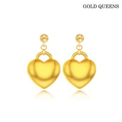 골드퀸즈 24k 순금 럭키하트 귀걸이 0.6g