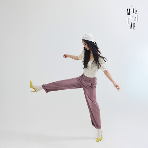 머티리얼랩 26SS 피그먼트 배럴레그 팬츠