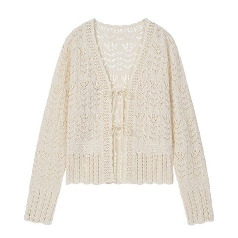 ●26SS 린넨블렌디드 크로셰 가디건+니트 SET