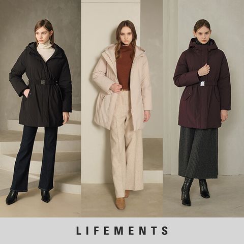 라이프먼츠 여성 씬클라우드 벨티드 패딩 자켓