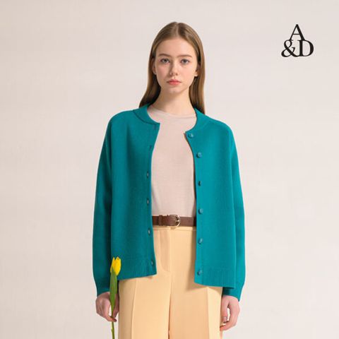 [비밀상점][반사이즈 다운 추천][AnD] 에이앤디 26SS 보머 니트 자켓 1종