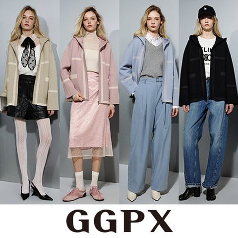 GGPX 26SS 컬러블럭 후디 케이프 1종