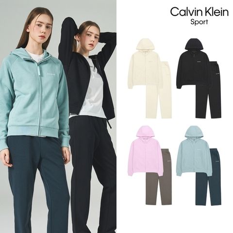 [캘빈클라인] (26SS)(집업+팬츠) 캘빈클라인 여성 에센셜 셋업 (컬러 택 1)