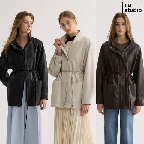 라스튜디오 26SS 여성 FAUX 레더자켓