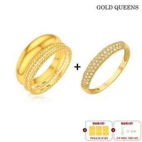 골드퀸즈 24k 순금 고마루 세쌍지 1.45g+가드링+골드바 3개+진주목걸이+진주귀걸이