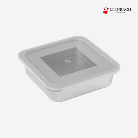 [CJ특별가] 밧드 스텐 반찬통(L) 밀폐용기 바트 밧트 스텐 사각 주방바트 대 단품