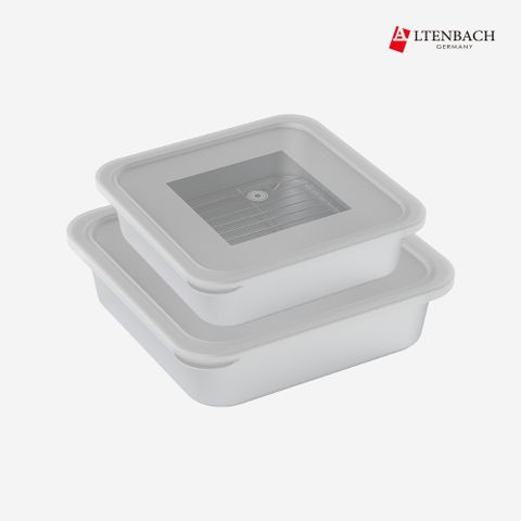 [CJ특별가] 밧드 스텐 반찬통(M+L) 바트 밀폐용기 스테인레스 중+대 세트