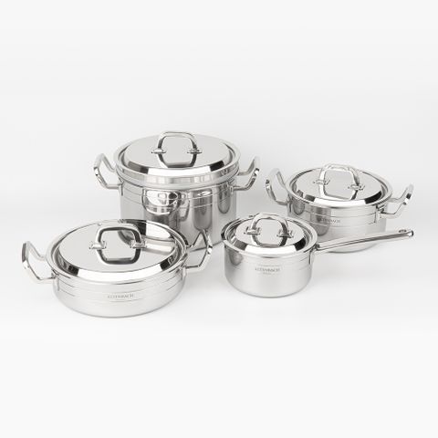 [CJ특별가] 큐라이네 인덕션 통5중 냄비 5종 세트 (멀티캐셀 포함)