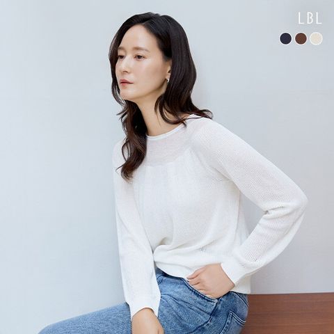 (런칭가 89,900원)시스루블록 홀가먼트 롱슬리브 니트3종