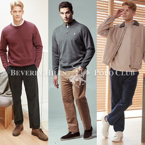 비버리힐스폴로클럽 클래식 코듀로이 남성 팬츠 3종