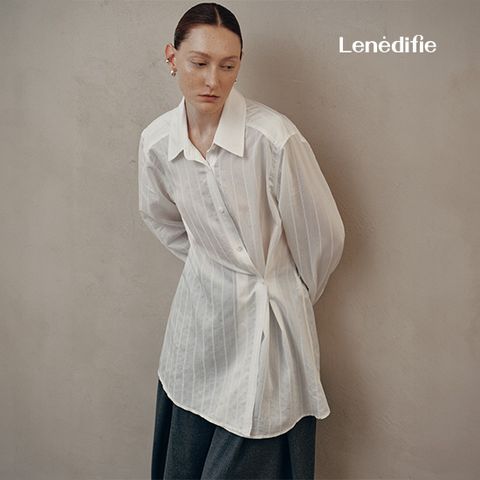 26SS 실크블랜드 벨티드 롱 셔츠