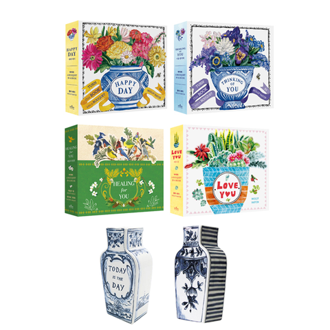 [몰리해치 플라워북] 부케북 4종 세트 + 화병 S 2종 골라담기