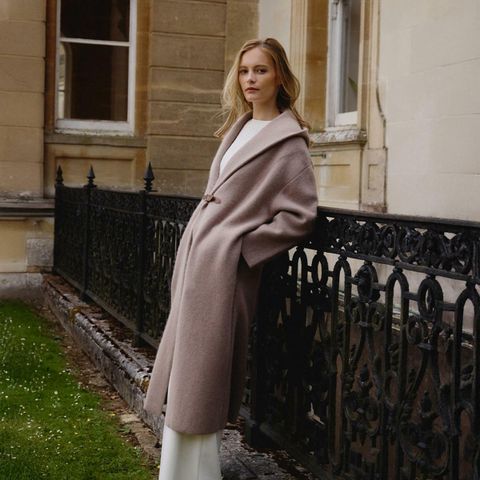 [카드 5%할인][26년새해특가]아쿠아스큐텀 알파카울 블렌디드 니트코트