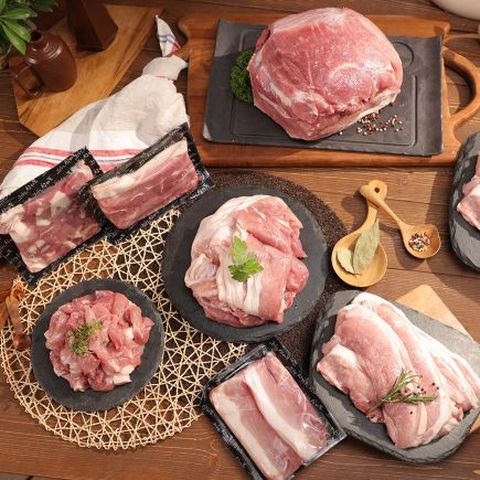 [삼다돈] 제주흑돼지세트(구이2+불고기2+찌개2+수육2팩) 총 2.4KG