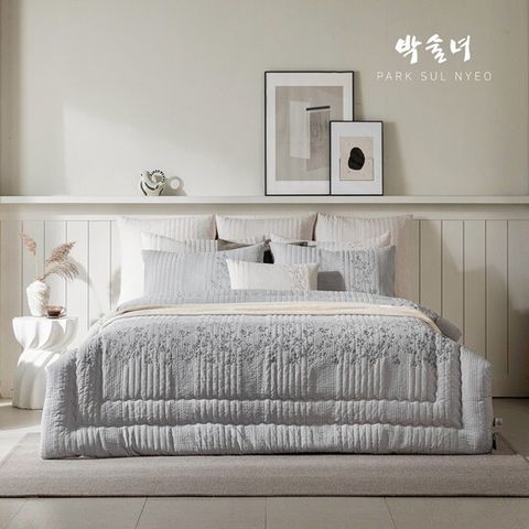 [OneTV][SS]순면100 피그먼트 워싱 자수 침구 풀세트_초연2(初緣)