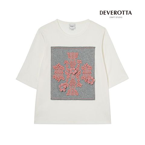 니트아플리케 이집트 기자면100 티셔츠